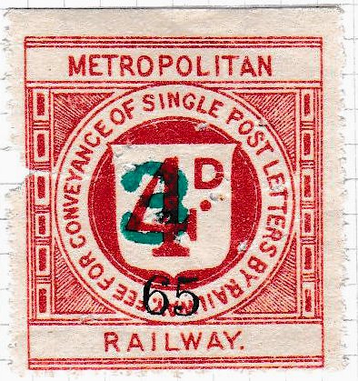 Railway Letter Stamps Metropolitan Railway